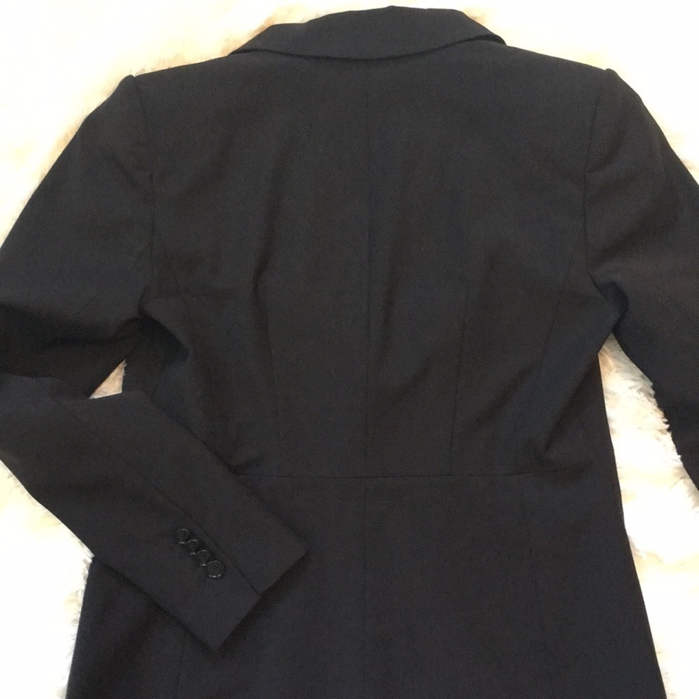 ANN TAYLOR PETITE TAILORED BLACK BLAZER LINED - Picture 4 of 7